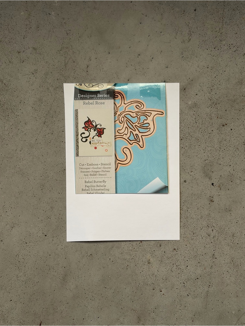 Spellbinders Rebel Rose Rebel Butterfly Craft Die